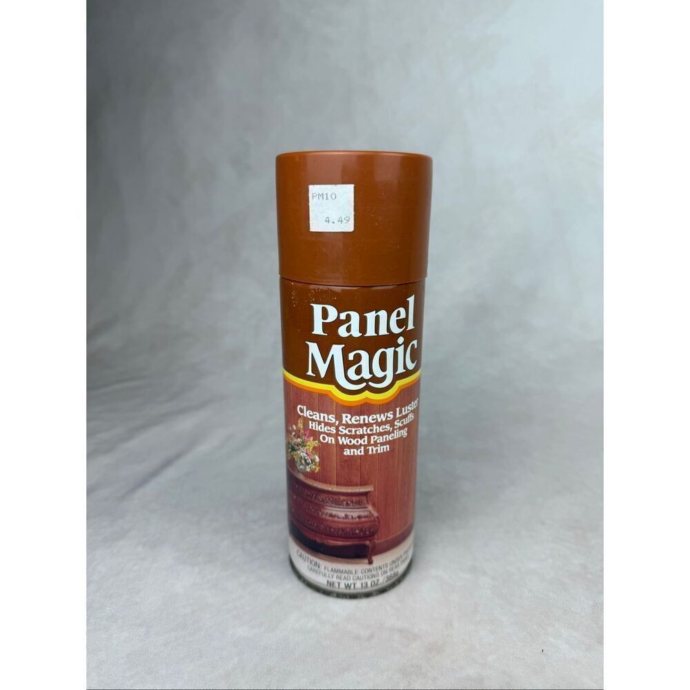 Vintage Panel Magic Cleaner 13oz Wood Paneling Trim Polish Shine Restore Rare